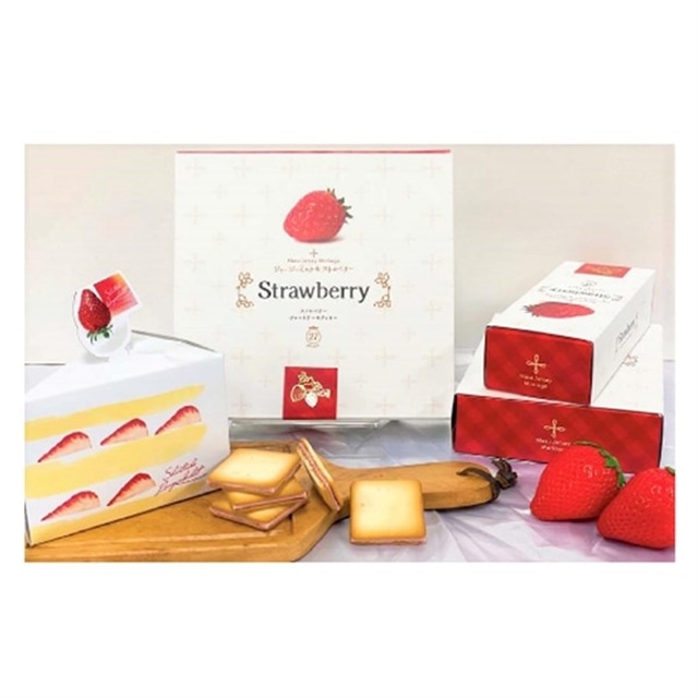配送】ストロベリーショートケーキクッキー 27枚入 27枚入｜JR